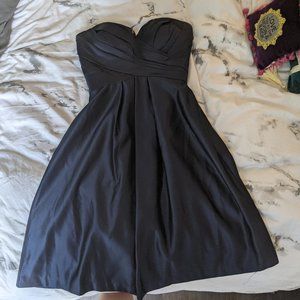 Navy Blue Satin formal dress